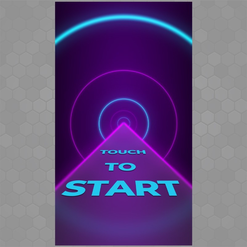 Neon Tunnel - Touch to start animation